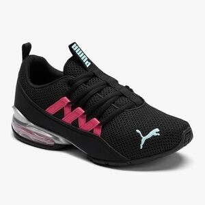 Puma Women's Black and Pink Sneakers